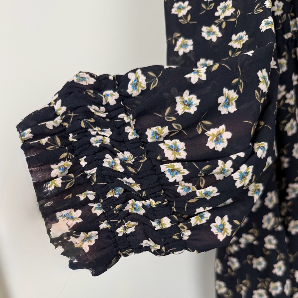 Ever New Black Floral Long Sleeve Dress size 20 - Picture 11 of 13